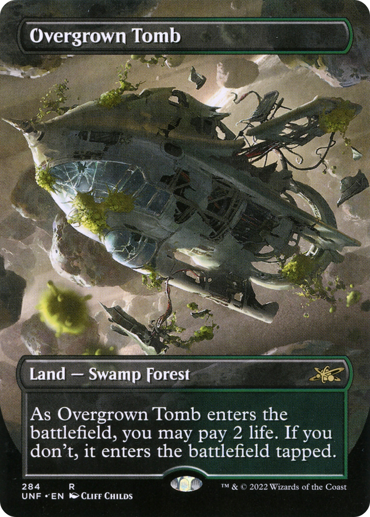 Overgrown Tomb (Borderless) [Unfinity] | Silver Goblin