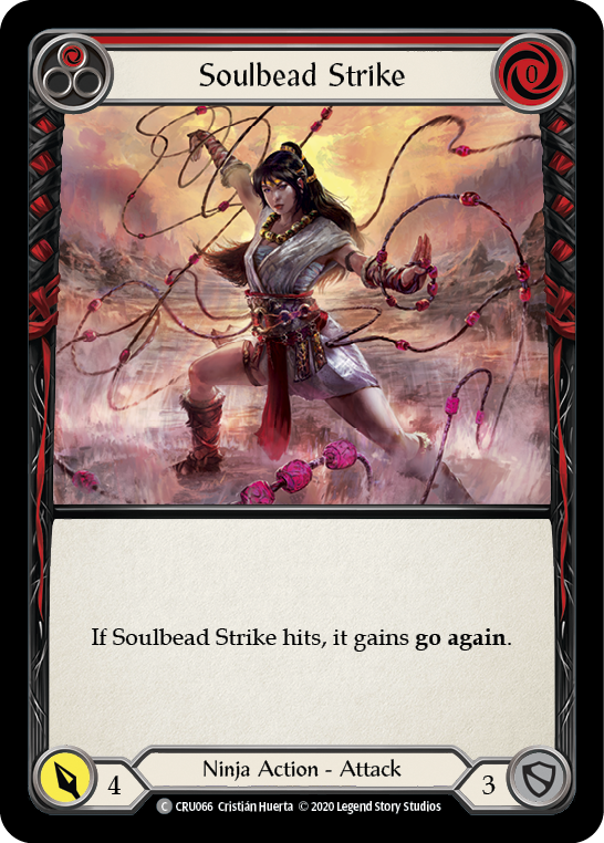 Soulbead Strike (Red) [CRU066] (Crucible of War)  1st Edition Rainbow Foil | Silver Goblin