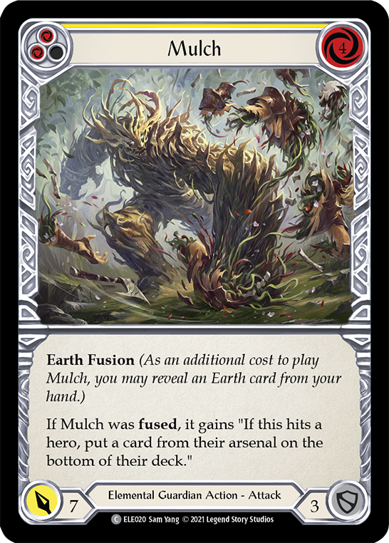 Mulch (Yellow) [ELE020] (Tales of Aria)  1st Edition Rainbow Foil | Silver Goblin