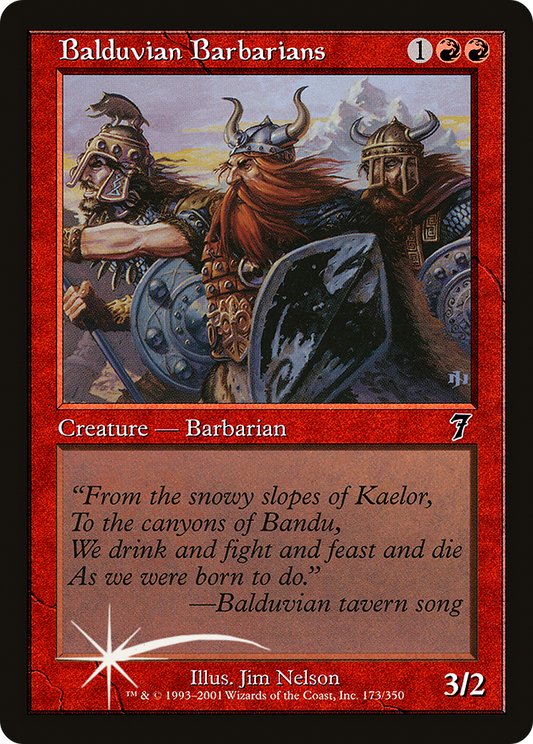 Balduvian Barbarians (173) Foil - Seventh Edition