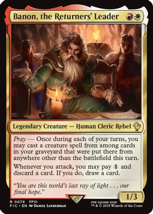 Banon, the Returners' Leader (078) Surge Foil - Commander: FINAL FANTASY
