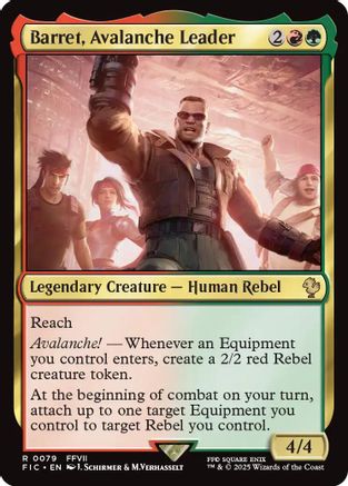 Barret, Avalanche Leader (079) Surge Foil - Commander: FINAL FANTASY