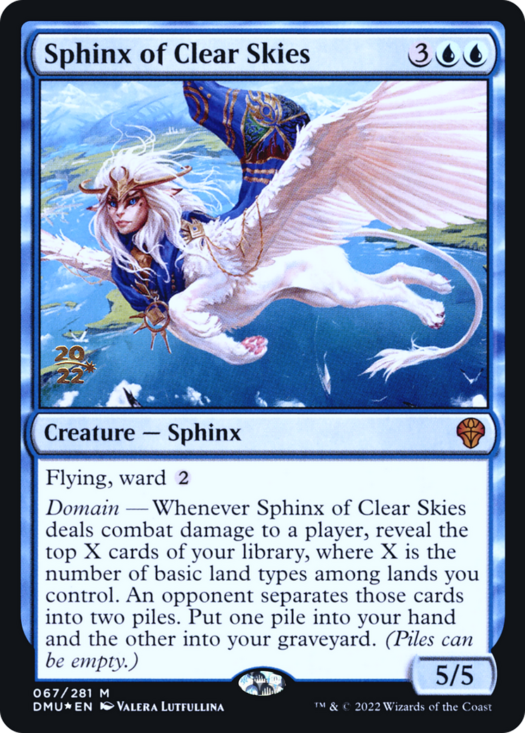 Sphinx of Clear Skies [Dominaria United Prerelease Promos] | Silver Goblin