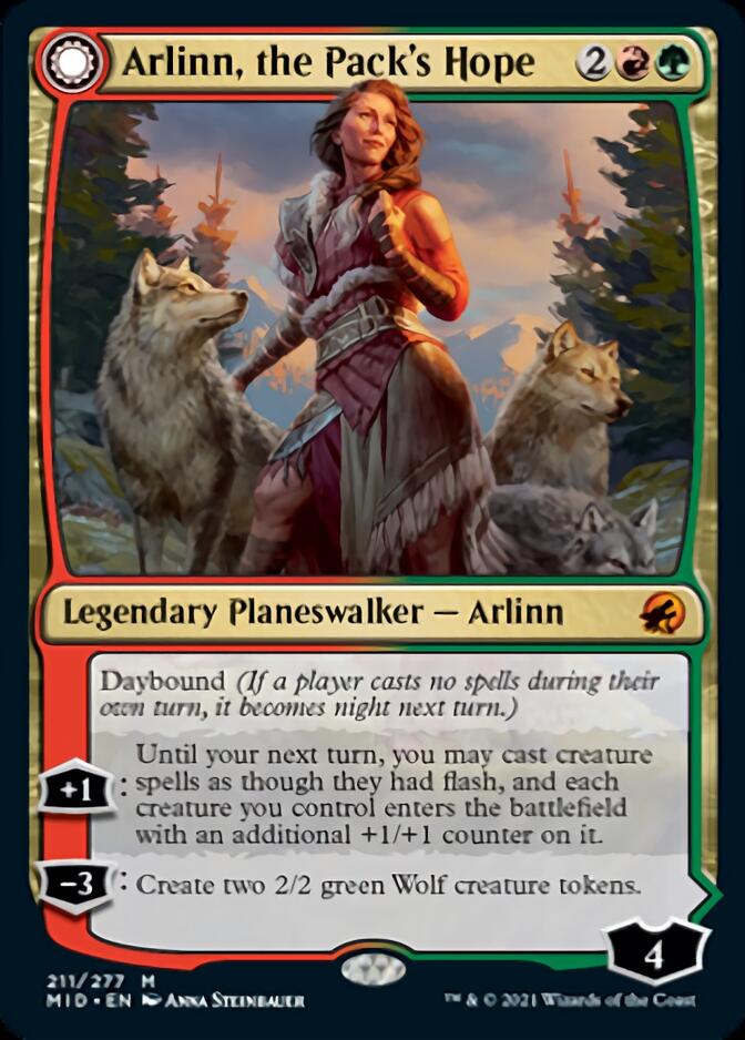 Arlinn, the Pack's Hope // Arlinn, the Moon's Fury [Innistrad: Midnight Hunt] | Silver Goblin