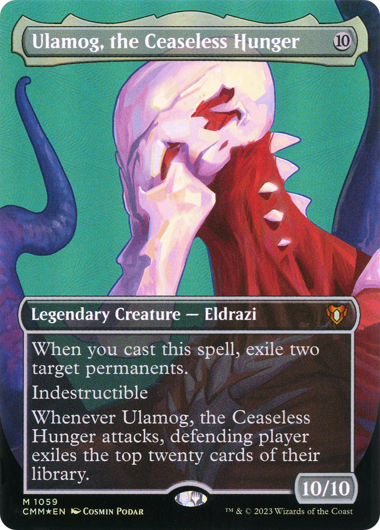 Ulamog, the Ceaseless Hunger (Borderless Textured Foil Frame Break) [Commander Masters] | Silver Goblin