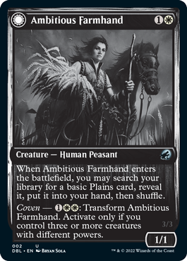 Ambitious Farmhand // Seasoned Cathar [Innistrad: Double Feature] Foil