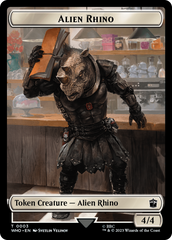 Alien Rhino // Treasure (0030) Double-Sided Token [Doctor Who Tokens] | Silver Goblin