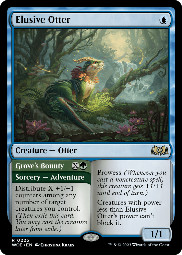 Elusive Otter // Grove's Bounty [Wilds of Eldraine] | Silver Goblin