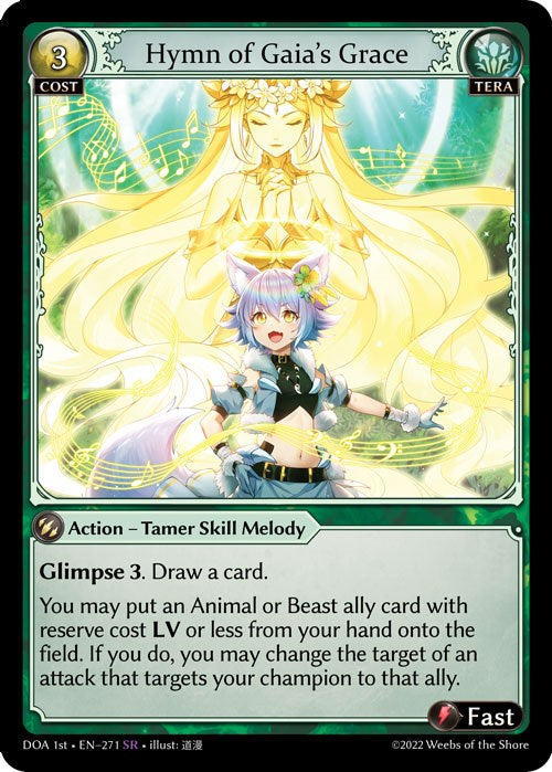 Hymn of Gaia's Grace (271) [Dawn of Ashes: 1st Edition] Foil