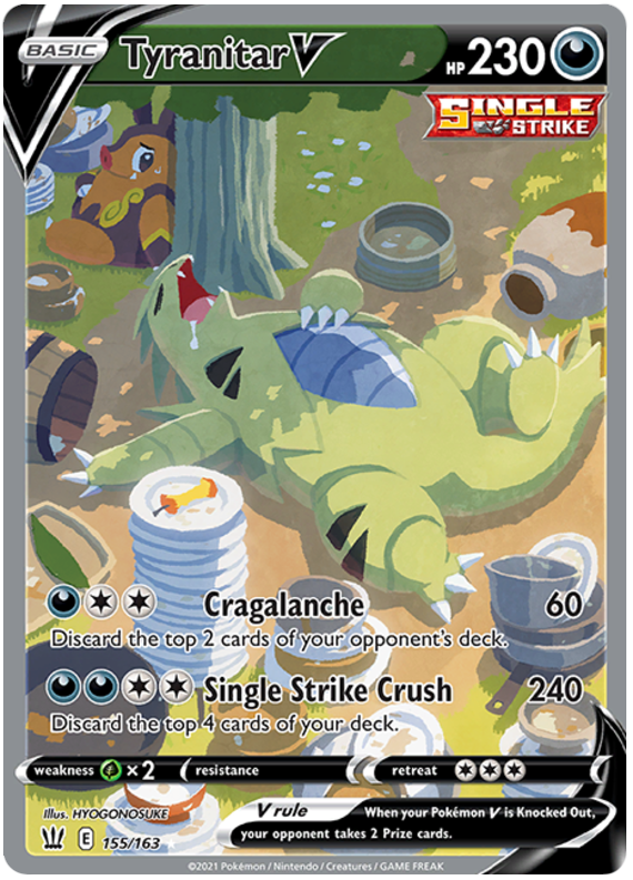 Tyranitar V (155/163) [Sword & Shield: Battle Styles] | Silver Goblin