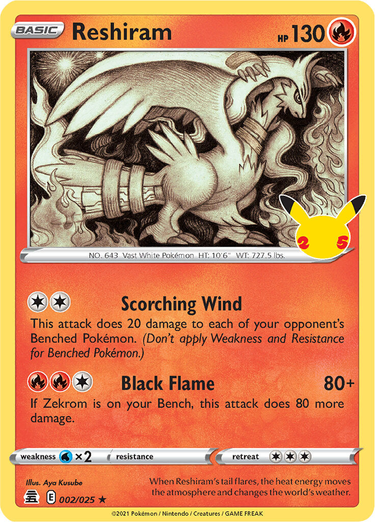 Reshiram (002/025) [Celebrations: 25th Anniversary] | Silver Goblin