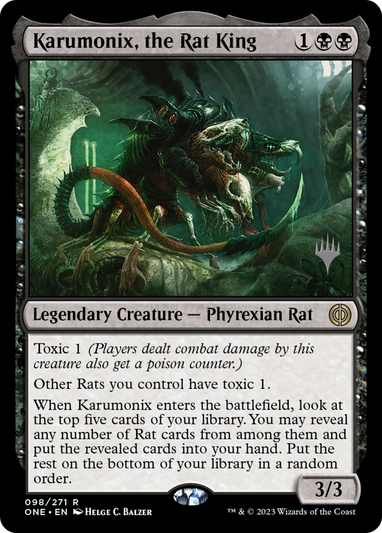 Karumonix, the Rat King (Promo Pack) [Phyrexia: All Will Be One Promos] | Silver Goblin