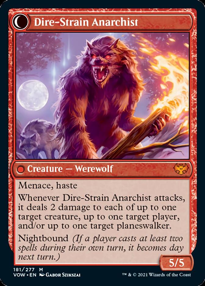 Volatile Arsonist // Dire-Strain Anarchist [Innistrad: Crimson Vow] | Silver Goblin