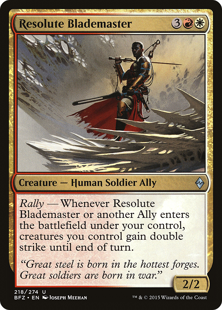 Resolute Blademaster [Battle for Zendikar] Foil