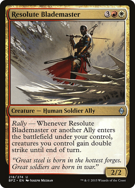 Resolute Blademaster [Battle for Zendikar] Foil