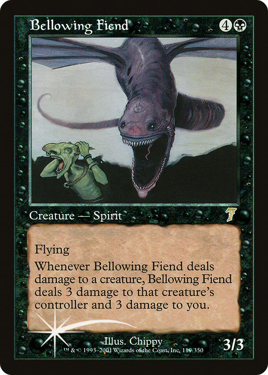 Bellowing Fiend (119) Foil - Seventh Edition