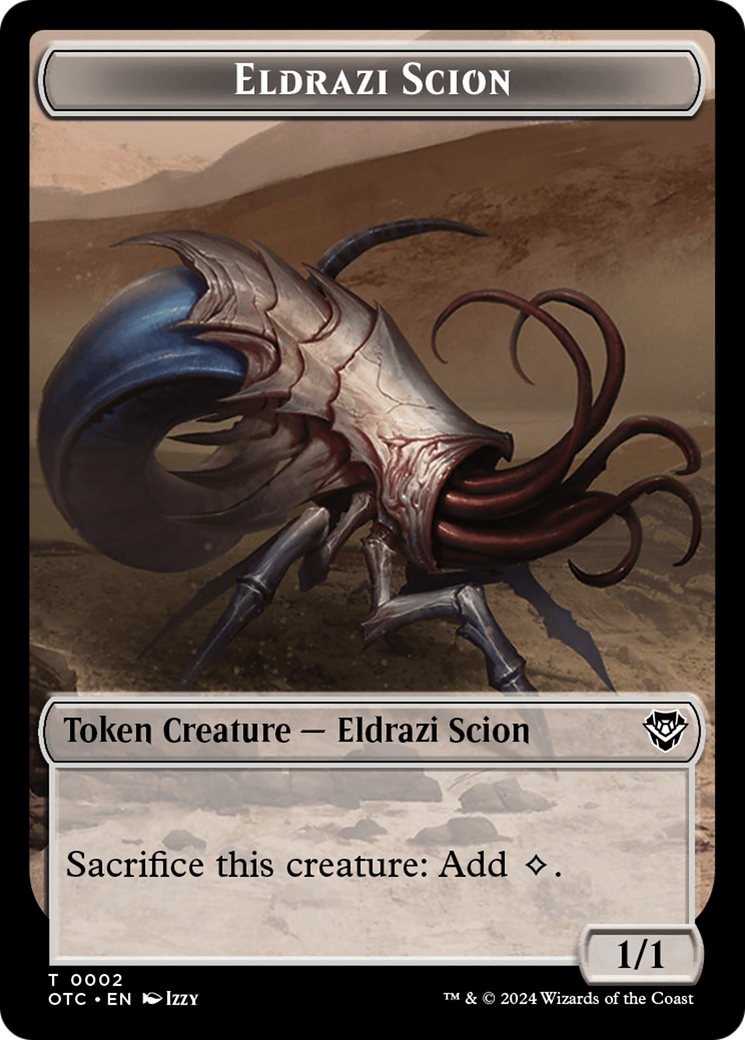 Eldrazi Scion // Treasure Double-Sided Token [Outlaws of Thunder Junction Commander Tokens] | Silver Goblin