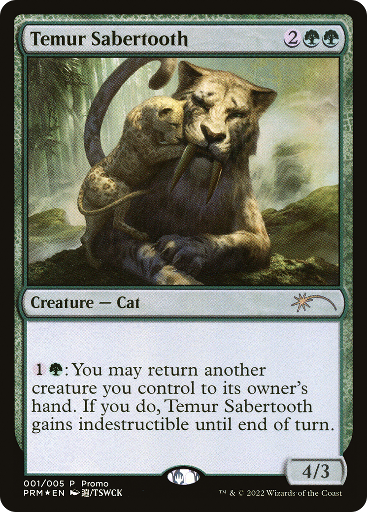 Temur Sabertooth (Japanese) [Year of the Tiger 2022] | Silver Goblin