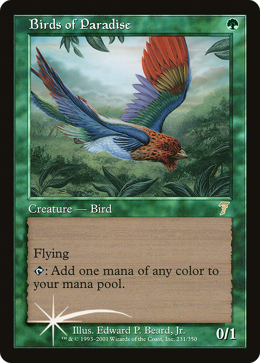 Birds of Paradise (231) Foil - Seventh Edition