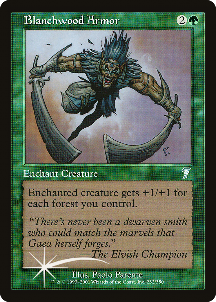 Blanchwood Armor (232) Foil - Seventh Edition