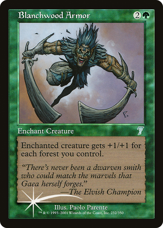 Blanchwood Armor (232) Foil - Seventh Edition
