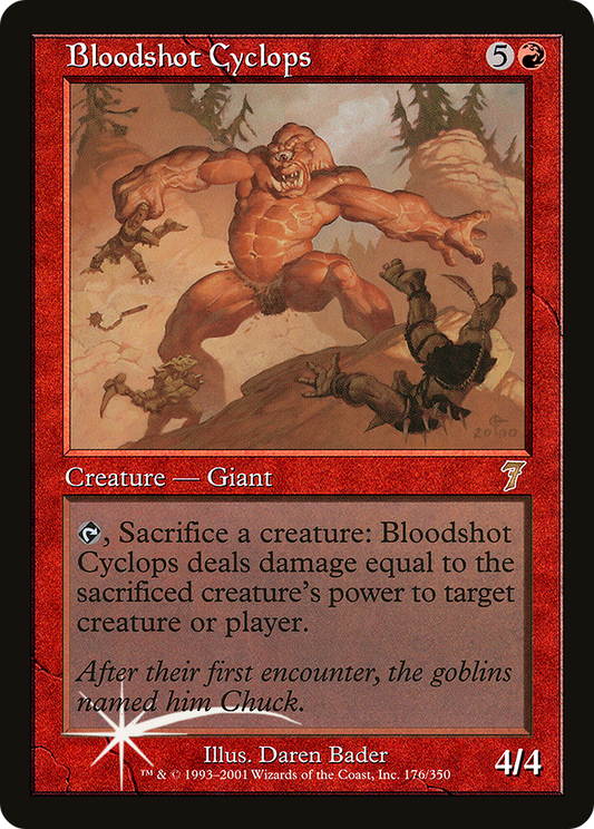 Bloodshot Cyclops (176) Foil - Seventh Edition