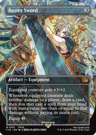 Buster Sword (Borderless) (351) Foil - FINAL FANTASY