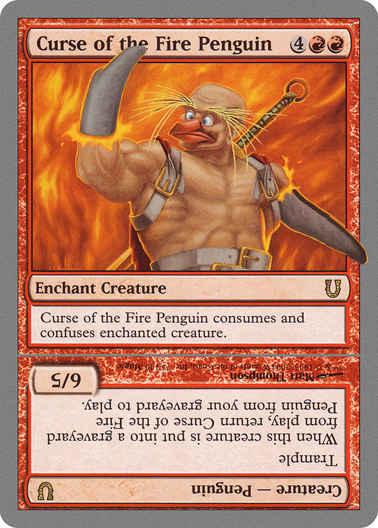 Curse of the Fire Penguin // Curse of the Fire Penguin Creature [Unhinged] Foil