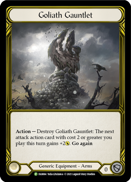 Goliath Gauntlet (Golden) - FAB064 Cold Foil (FAB064) - Flesh and Blood: Promo Cards