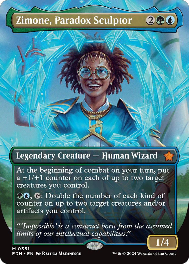 Zimone, Paradox Sculptor (Borderless) [Foundations] | Silver Goblin