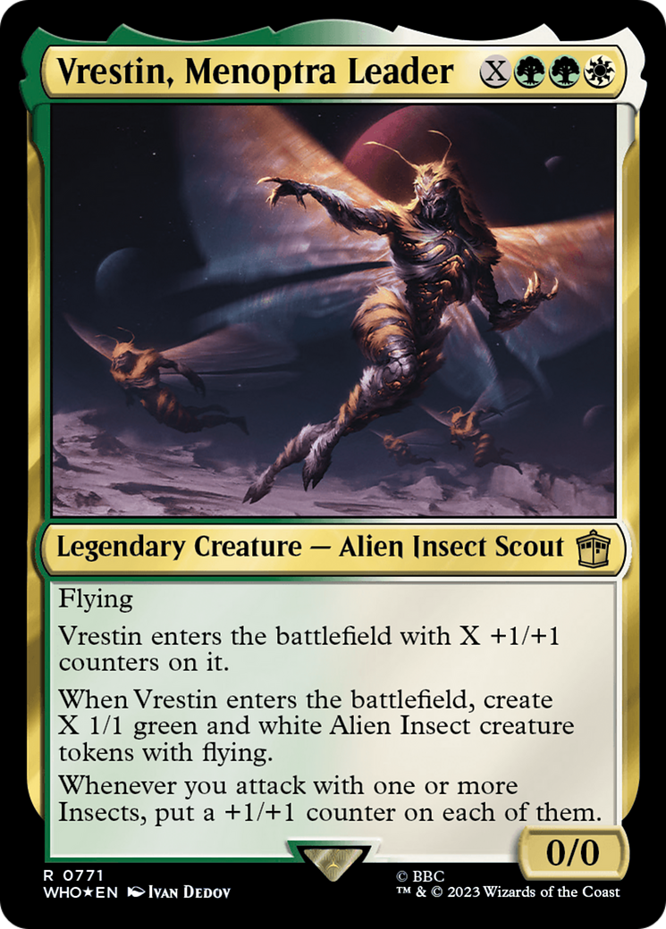 Vrestin, Menoptra Leader (Surge Foil) [Doctor Who] | Silver Goblin