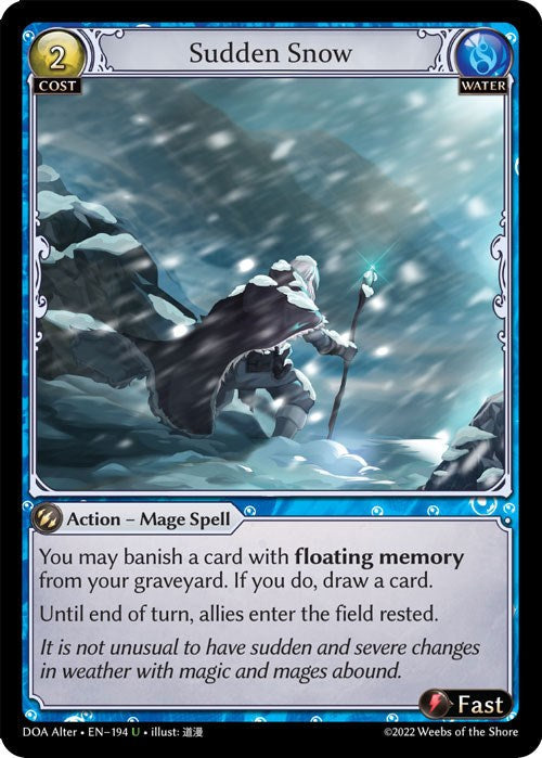 Sudden Snow (194) [Dawn of Ashes: Alter Edition] Foil