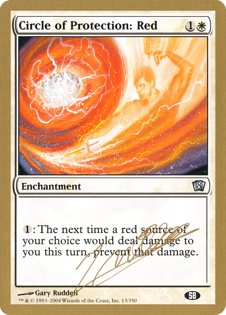 Circle of Protection: Red (Julien Nuijten) (SB) [World Championship Decks 2004] | Silver Goblin