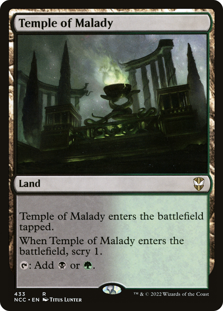 Temple of Malady [Streets of New Capenna Commander] | Silver Goblin