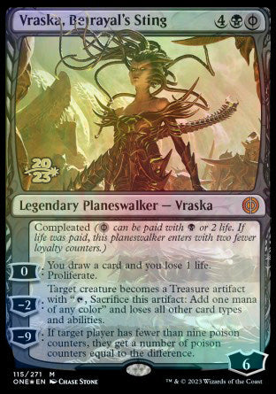 Vraska, Betrayal's Sting [Phyrexia: All Will Be One Prerelease Promos] | Silver Goblin