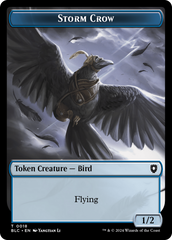 Storm Crow // Bird (003) Double-Sided Token [Bloomburrow Commander Tokens] | Silver Goblin