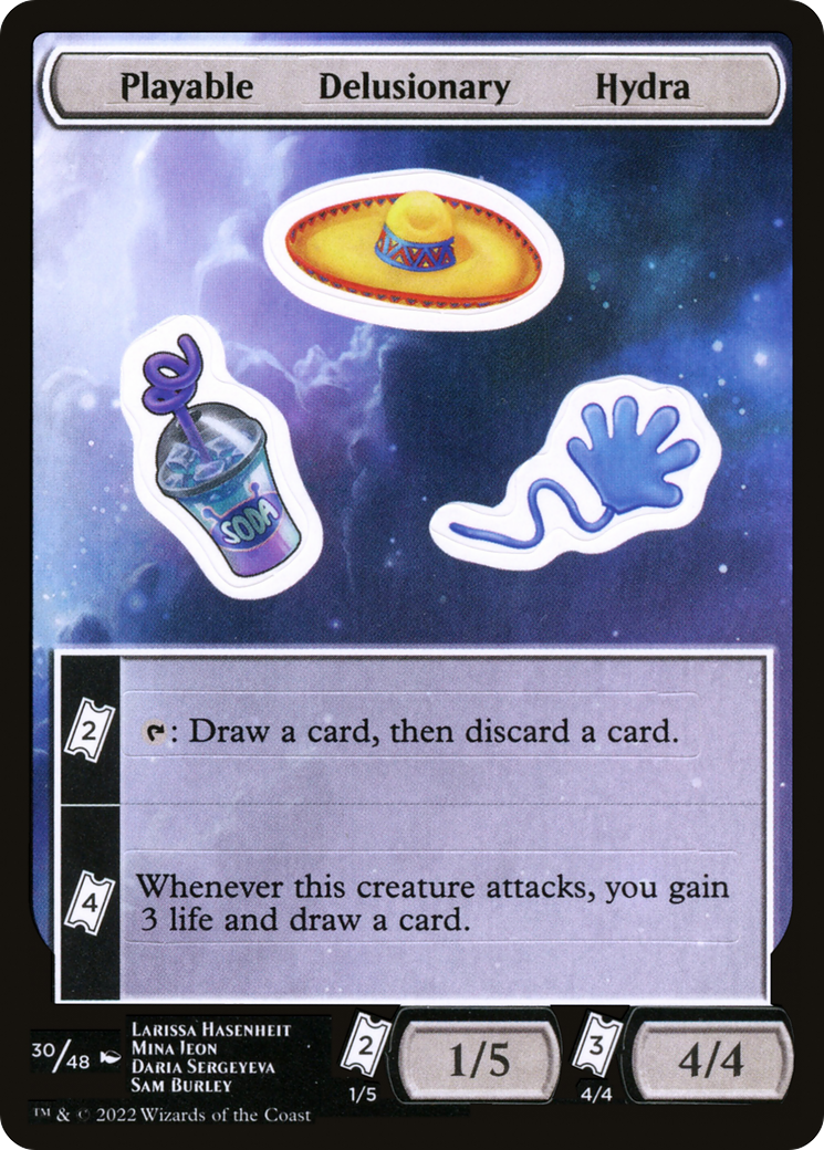 Playable Delusionary Hydra [Unfinity Stickers] | Silver Goblin