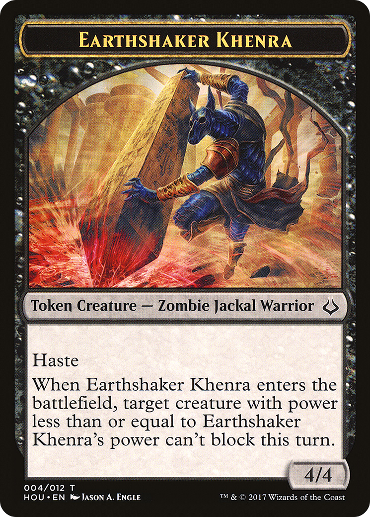 Earthshaker Khenra Token [Hour of Devastation Tokens] | Silver Goblin