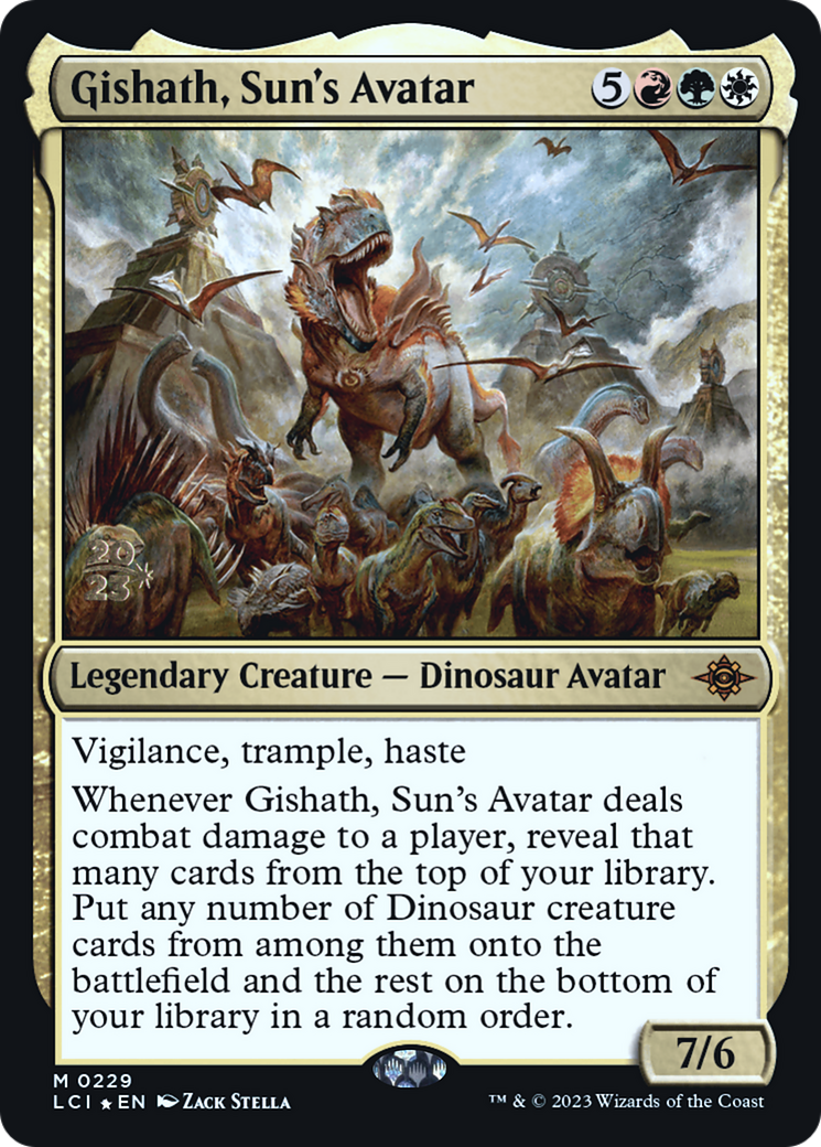 Gishath, Sun's Avatar (LCI) [The Lost Caverns of Ixalan Prerelease Cards] | Silver Goblin