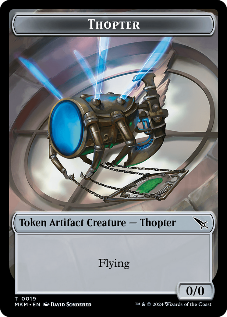 Detective // Thopter (0019) Double-Sided Token [Murders at Karlov Manor Tokens] | Silver Goblin