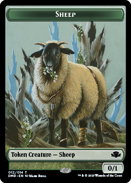 Zombie // Sheep Double-Sided Token [Dominaria Remastered Tokens] | Silver Goblin