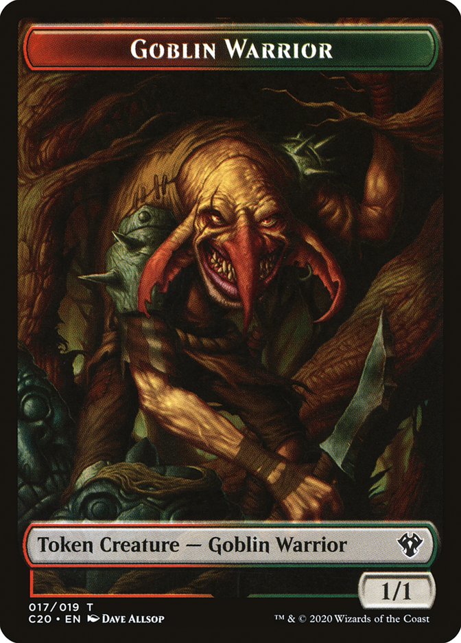 Drake // Goblin Warrior Double-Sided Token [Commander 2020 Tokens] | Silver Goblin