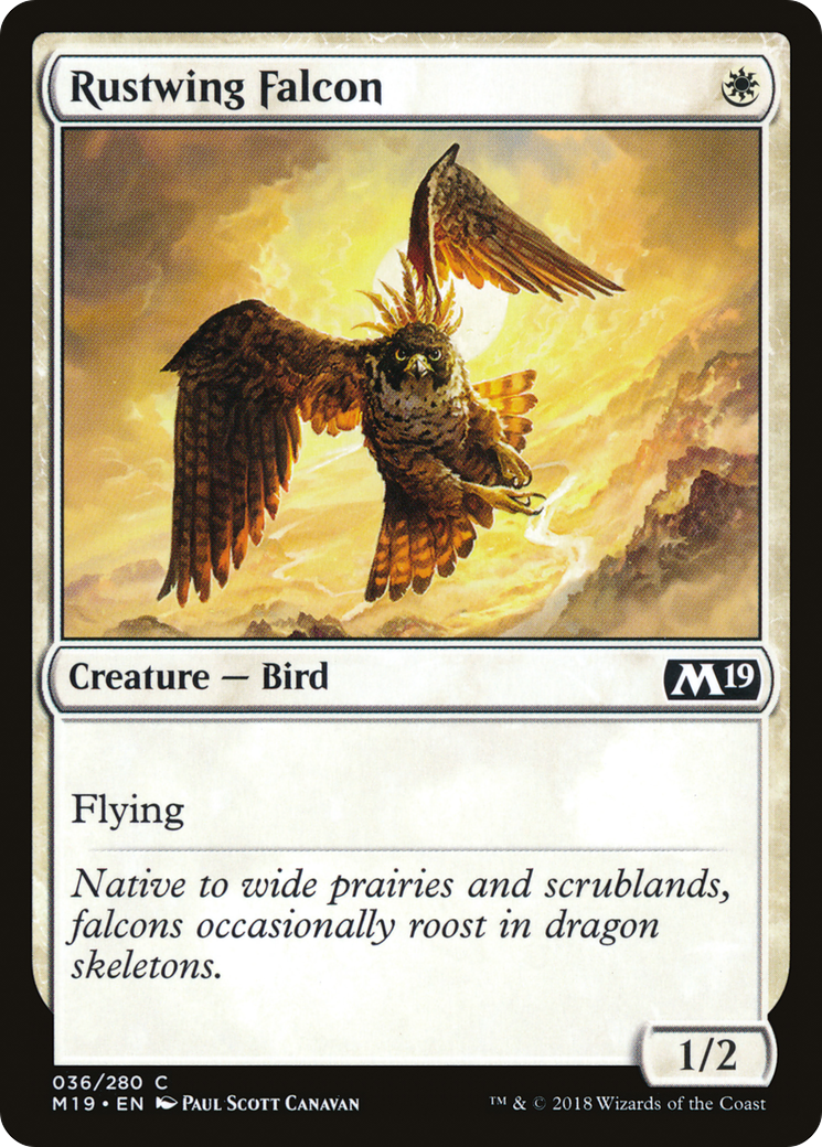 Rustwing Falcon [Core Set 2019] | Silver Goblin