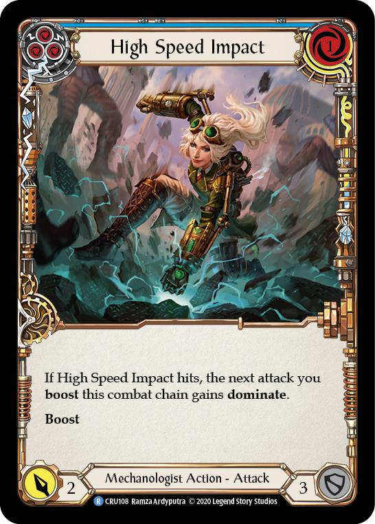 High Speed Impact (Blue) [CRU108] (Crucible of War)  1st Edition Rainbow Foil | Silver Goblin