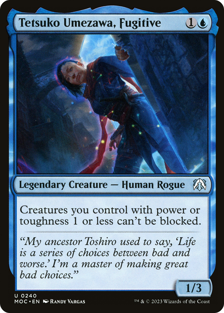 Tetsuko Umezawa, Fugitive [March of the Machine Commander]