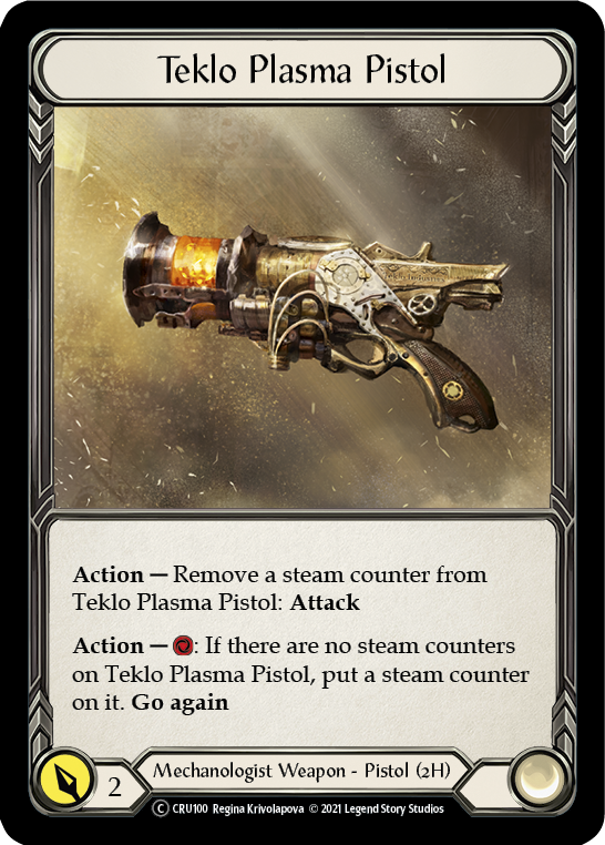 Teklo Plasma Pistol [U-CRU100] (Crucible of War Unlimited)  Unlimited Rainbow Foil | Silver Goblin