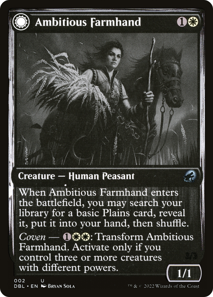 Ambitious Farmhand // Seasoned Cathar [Innistrad: Double Feature]