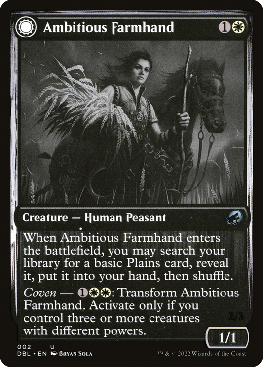 Ambitious Farmhand // Seasoned Cathar [Innistrad: Double Feature] Foil