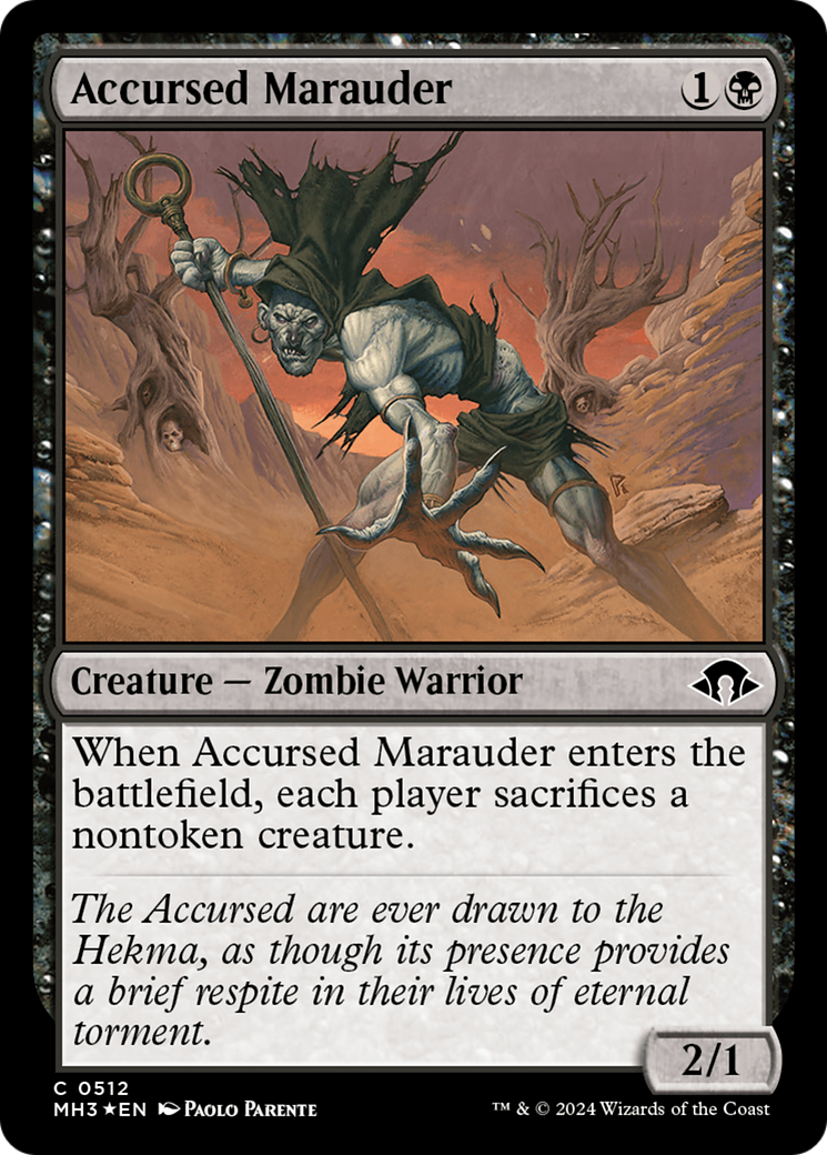 Accursed Marauder (Ripple Foil) [Modern Horizons 3] | Silver Goblin