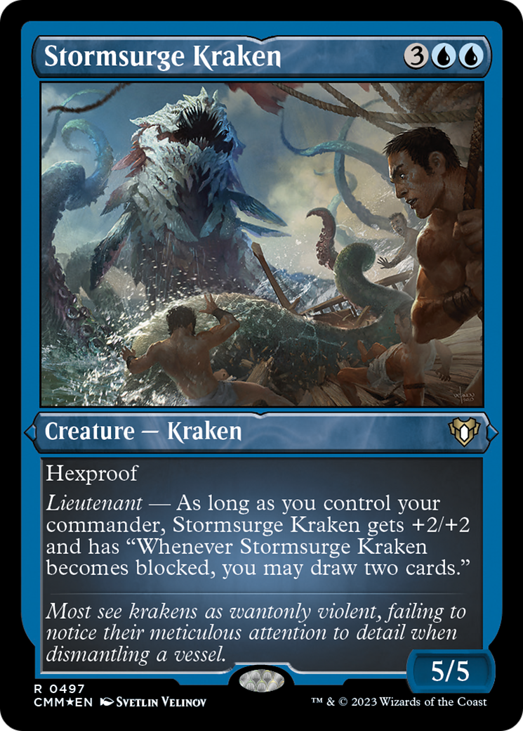 Stormsurge Kraken (Foil Etched) [Commander Masters] | Silver Goblin